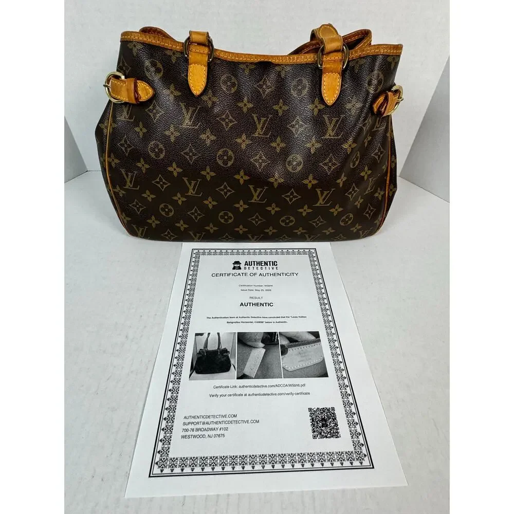 Louis Vuitton Batignolles Horizontal Monogram Tote Bag COA